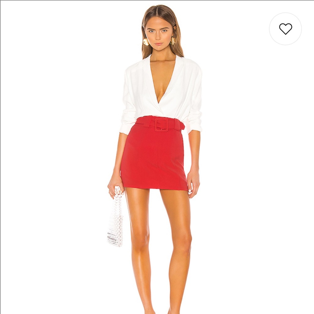 Lovers + Friends Lewis Skirt in Coral Red
